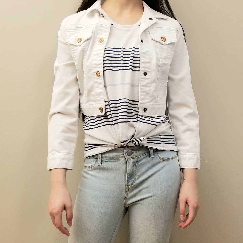 GAP Kids White Jean Jacket